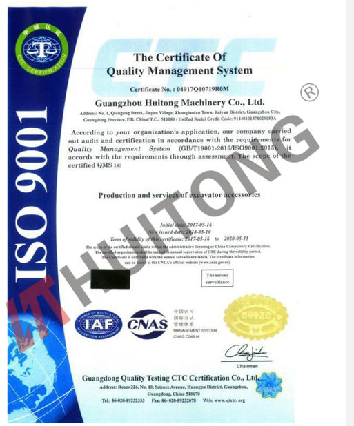 LA CHINE Guangzhou Huitong Machinery Co., Ltd. certifications