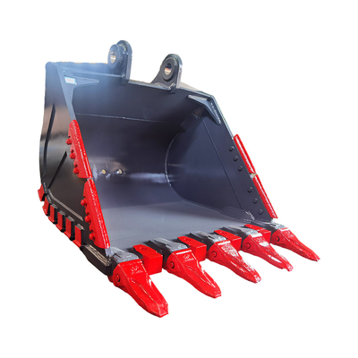 High Strength Alloy Heavy Duty Excavator Bucket With Thick Plate Wearable Parts
