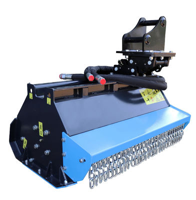 Qualité  Certified Q355B Excavator Flail Mower 2000mm Cutting Machine in Orange/Black Color Usine