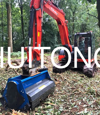 Excavateur Coupeuse de paille pour PC200/CAT320 1,8 m pour la tonte standard/conditions de coupe rugueuses/sol mou/terrain complexe/gestion des sols des vergers et des vignobles