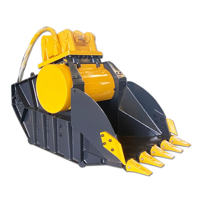 Durée de vie Bucket de pellets lourds avec dents de tungstène Hardox550 10-180mm Hauteur de coupe