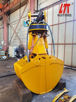Lourd 1,2 m3 bouteille à double cylindre rotative bouteille hydraulique pour excavatrice de 21 à 24 tonnes PC210 SH240 EX220 Creuseur Chargement de sable de pierre boue pour le dragage de la rivière Nettoyage du sol Travaux de déplacement