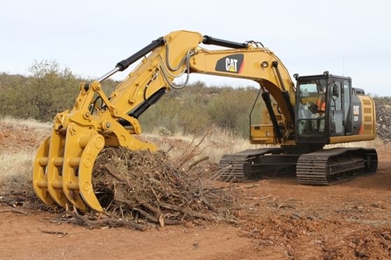 Huitong Excavator Rake Attachment for Land Clearing, 3 Ton Mini Digger, Root Grapple