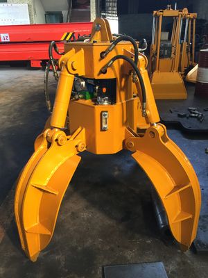 Huitong Excavator personnalisé Orange Peel Grab pour les excavatrices de 10 à 16 tonnes Ferraille / équipement de manutention de déchets Certifié CE