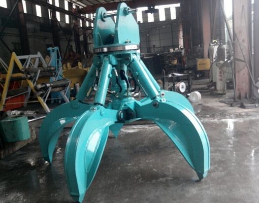 Huitong Excavator personnalisé Orange Peel Grab pour les excavatrices de 10 à 16 tonnes Ferraille / équipement de manutention de déchets Certifié CE