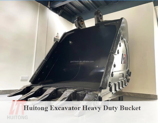 Godet roche pour excavatrice Huitong avec dents réversibles, godet minier de 25 T pour carrière/démolition, OEM disponible