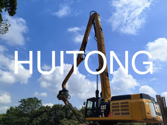 Excavateur Piling Boom pour PC200/CAT320 11,5m pour la protection des barrages fluviaux/traitement des sols mous des chemins de fer et des autoroutes
