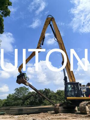 Excavateur Piling Boom pour PC200/CAT320 11,5m pour la protection des barrages fluviaux/traitement des sols mous des chemins de fer et des autoroutes