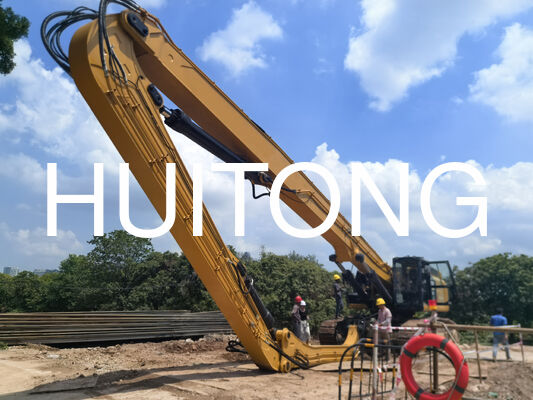 Excavateur Piling Boom pour PC200/CAT320 11,5m pour la protection des barrages fluviaux/traitement des sols mous des chemins de fer et des autoroutes