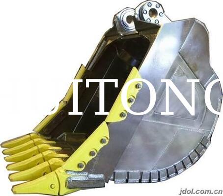MINING Godet de roches renforcé pour PC500/CAT350 2.4m³ pour l'excavation de roches dures/la manutention de roches volées/travaux de démolition