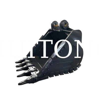 MINING Godet Robuste pour PC600/CAT360 3.0m³ pour Excavation de Roche Dure/Manutention de Roche Explosée/Travaux de Démolition