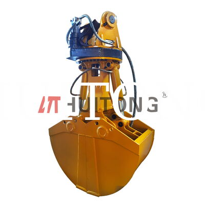 Fournitures d'usine Excavateur hydraulique rotatif bouteille de coquillage HUITONG Matériau de haute qualité Q355B 11-16Ton 0,6-0,8m pour le traitement du matériau / Excavation de fondations / Chargement et déchargement du hangar du navire