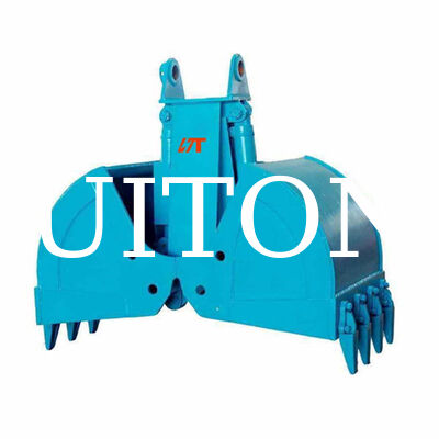 Approvisionnement d'usine Godet hydraulique à mâchoires pour excavateur HUITONG Haute qualité Matériau Q355B 6-10 tonnes 0,6 m³ pour manutention de matériaux/excavation de fondations/chargement et déchargement de cales de navires