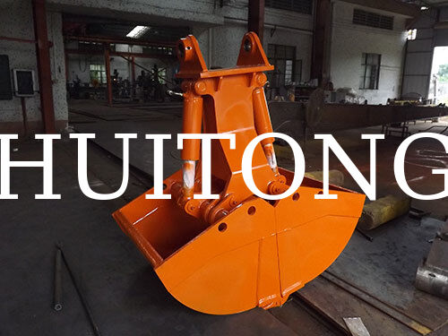 Fourniture d'usine Godet hydraulique à mâchoires pour excavatrice HUITONG Haute qualité Matériau Q355B 3-5 tonnes 0,4 m³ pour manutention de matériaux/excavation de fondations/chargement et déchargement de cales de navire