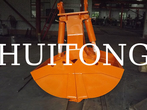 Fourniture d'usine Seau hydraulique à benne preneuse pour excavatrice HUITONG Haute qualité Matériau Q355B 21-24 tonnes 1.2m pour manutention de matériaux/excavation de fondations/chargement et déchargement de cales de navires