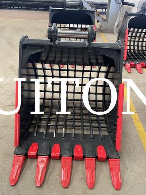 Excavateur Seau de squelettes pour PC250/CAT325 1,2 cbm pour le tri du gravier/sortissement et sélection des matériaux/séparation des roches du sol supérieur