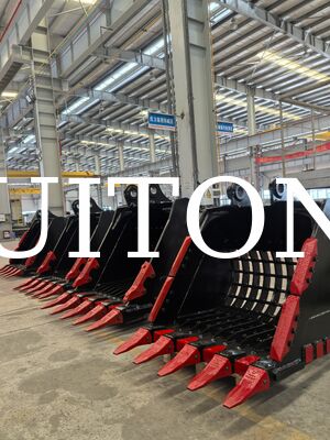Excavateur Cuve à squelettes pour PC400/CAT340 1,8 m2 pour le classement du gravier/sortissement et sélection des matériaux/séparation des roches du sommet du sol