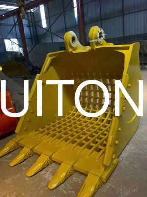 Godet squelette d'excavatrice pour PC200/CAT320 0.9m³ pour le nivellement de gravier/le tri de matériaux et le criblage/la séparation des roches de la terre végétale