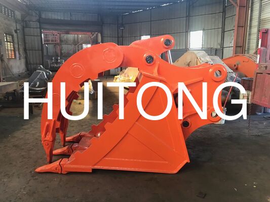 Godet à pince pour pelle PC200/CAT320 0.8m³ pour nettoyage de chantier/manutention de matériaux/opérations de chargement/agriculture