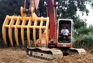 HUITONG Mini Excavator Ripper Rake Excavation attachement Défrichage du sol Rake Bucket