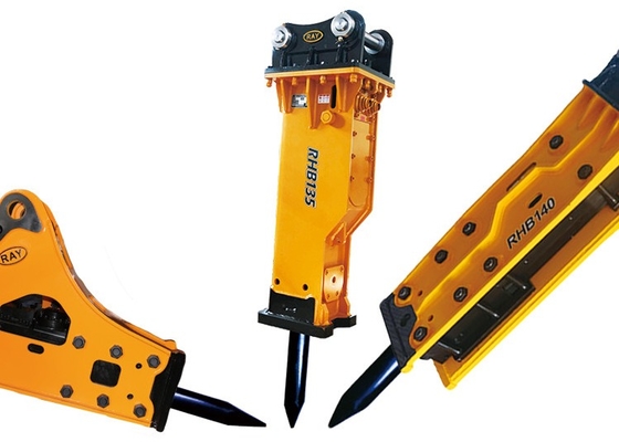 Marteau hydraulique brise-roche en vente chaude d'usine 5 tonnes pour excavatrice Bobcat, marteau brise-roche de type boîte avec prix de vente directe d'usine