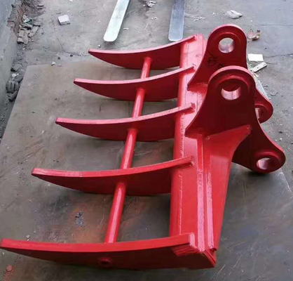 HUITONG Mini Excavator Ripper Rake Excavation attachement Défrichage du sol Rake Bucket