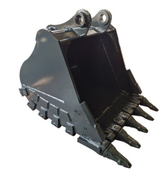 Nouveau seau de roche pour excavateur de 700-1000 kg en jaune / noir Q355/NM400/Hardox450