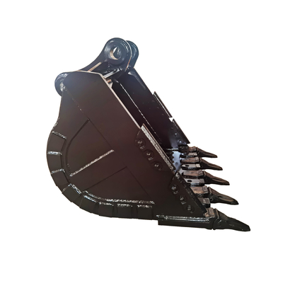 Nouveau seau de roche pour excavateur de 700-1000 kg en jaune / noir Q355/NM400/Hardox450