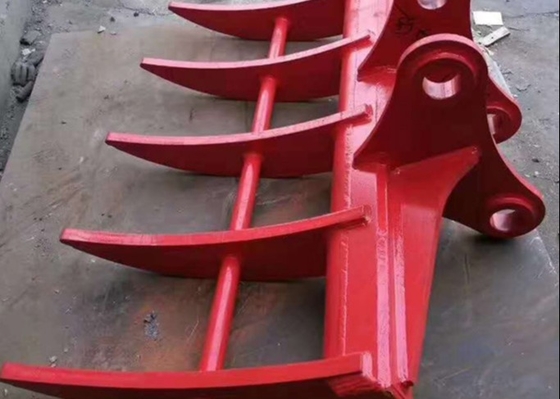 6 10 20 Tonnes Mini Excavateur Raqueur à feuilles Bucket Raqueur à racines Grabber Pour Ex200 ZX210 Excavateur