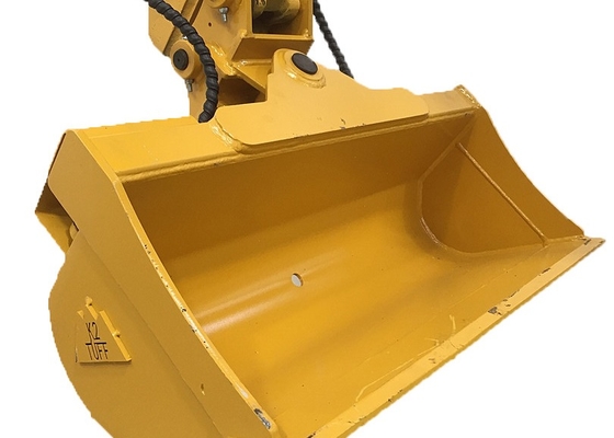 Seau de creusement inclinable rouge pour travaux d'excavation exigeants