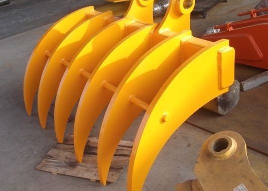 6 10 20 Tonnes Mini Excavateur Raqueur à feuilles Bucket Raqueur à racines Grabber Pour Ex200 ZX210 Excavateur