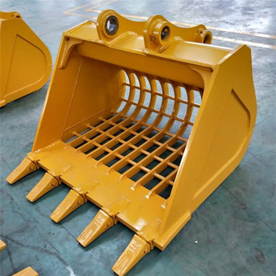 Excavateur de 5 tonnes Adapté Q355/NM400/HARDOX 450 Cuve squelettique pour mini Bobcat Excavateur 0.2M3 Cuve à tamis de grande capacité