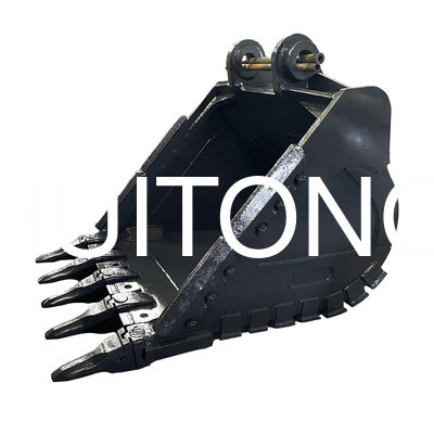 Godet pour usage intensif pour PC100/CAT310 0,4 m³ avec structure renforcée/Résistant à l'usure/Service moyen/Travaux de carrière