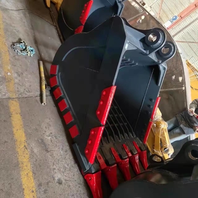Capacité Durée de l'excavatrice Bucket Q355B Hardox550 800-1200mm 0,25-4,3cbm Les dents de tungstène