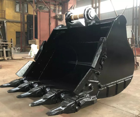 Yellow Hardox450 Bucket de creusement pour excavatrice avec dents de résistance 700-1000 kg de poids