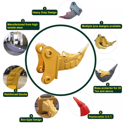 Ripper hydraulique de vibro de 40 Ton Excavator Stump Ripper Second Msia Xcentric