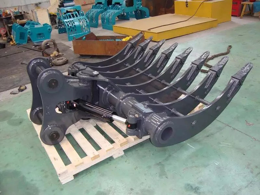 Rake à pinceau pour excavateur en acier de forme standard avec des pinces tranchantes pour des opérations d'excavation efficaces