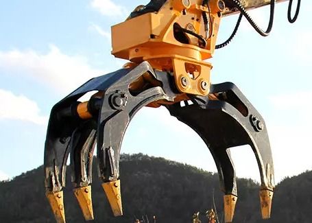 Hydraulic  Q355B Steel Excavator Grapple Wooden Log Grab 18-24 Ton Excavator SK220 PC210 for Log Grabbing Loading Transporting
