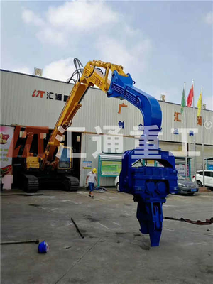 Excavateur hydraulique à pile de 15 tonnes, marteau à pile avec bras vice-excavateur, pièces jointes