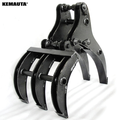 6 tonnes Excavateur manuel type Log Grapple personnalisé Produit de grapple en bois à haute efficacité non rotatif